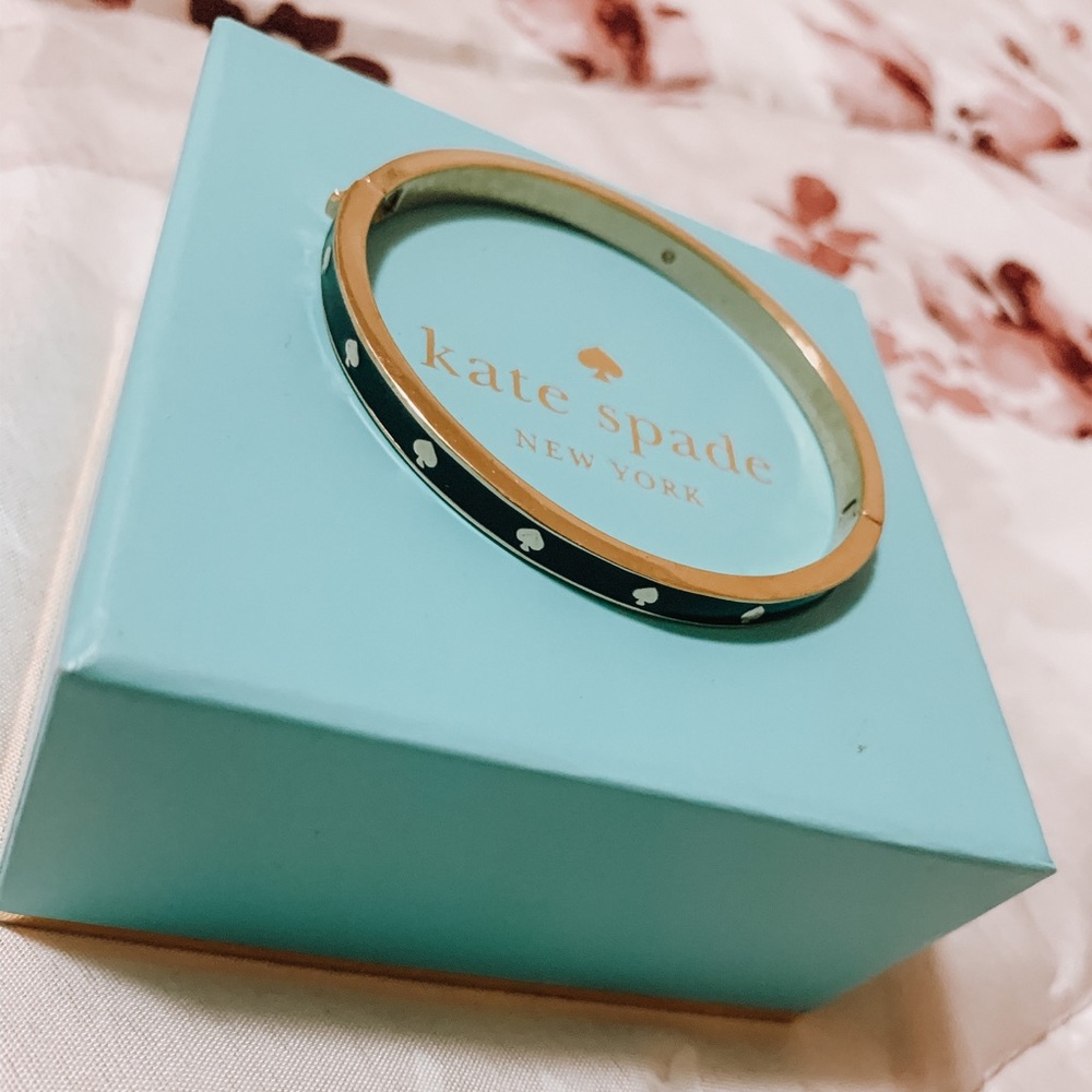 Kate Spade Black and gold bangle bracelet